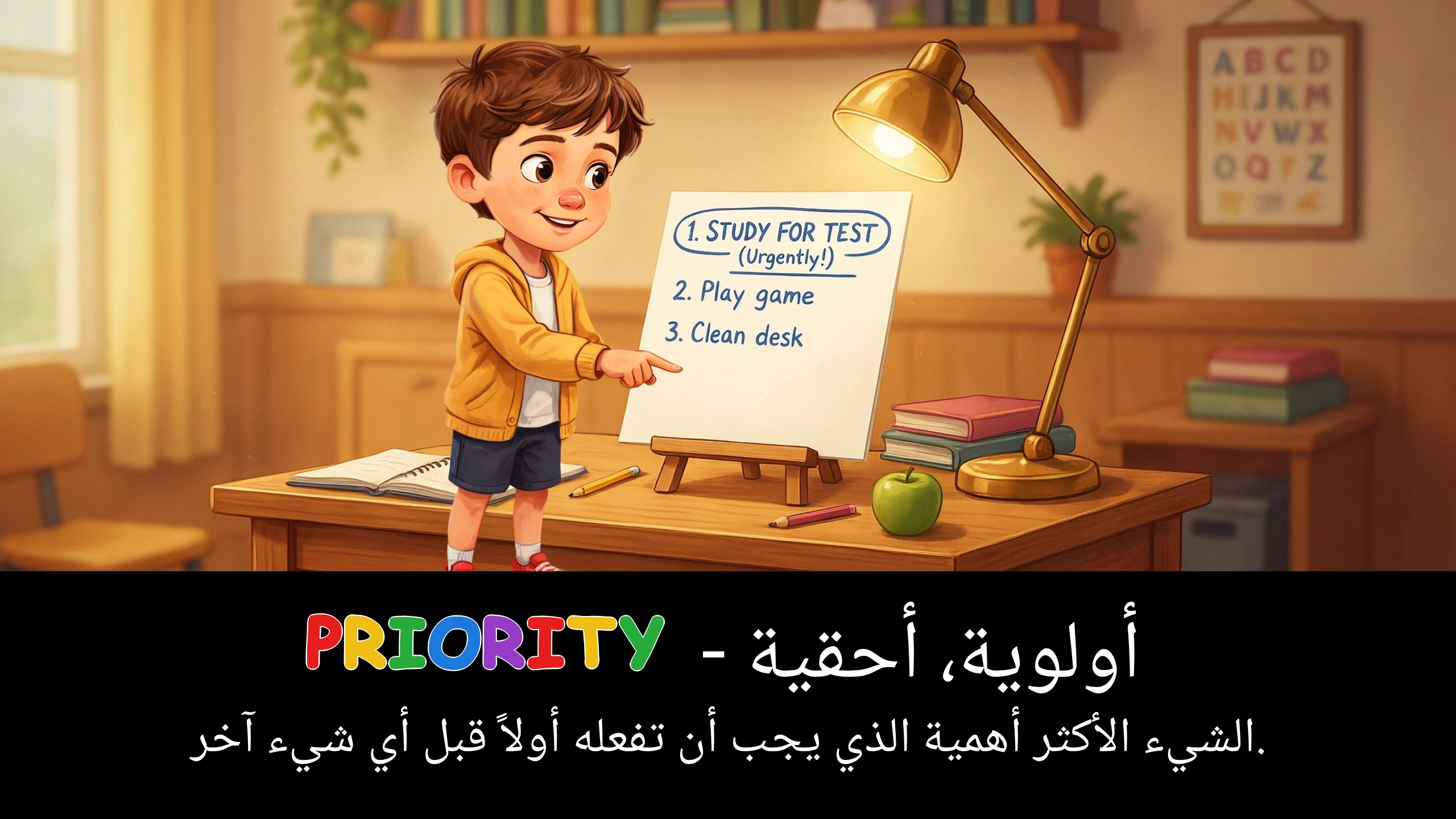 Arabic Illustration for priority